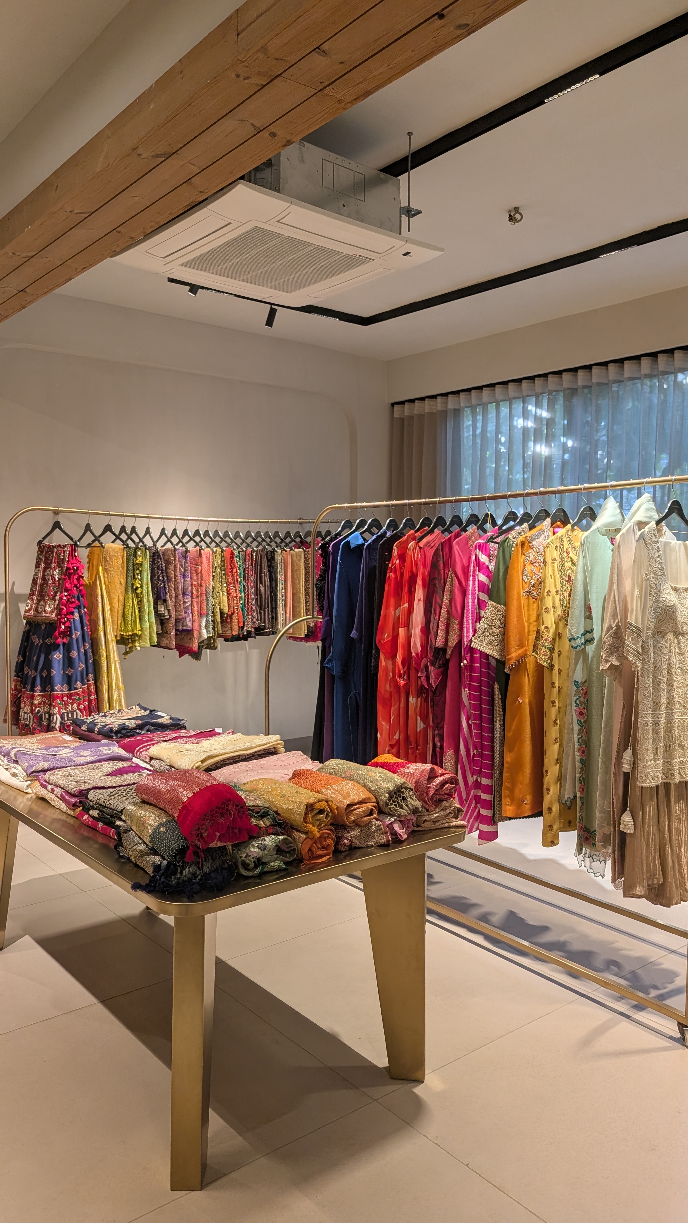 Fabric display table